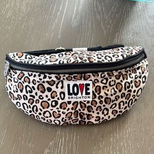 BRIGHTON Wild Cat Leopard Animal Print Crossbody Fanny Pack Belt Bag Casual NWOT